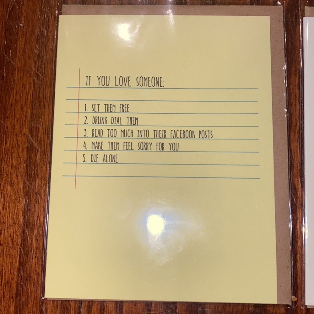 Set of 5 sarcastic, sassy notecards.high quality Sapling Press heavyweight cards - Picture 2 of 8